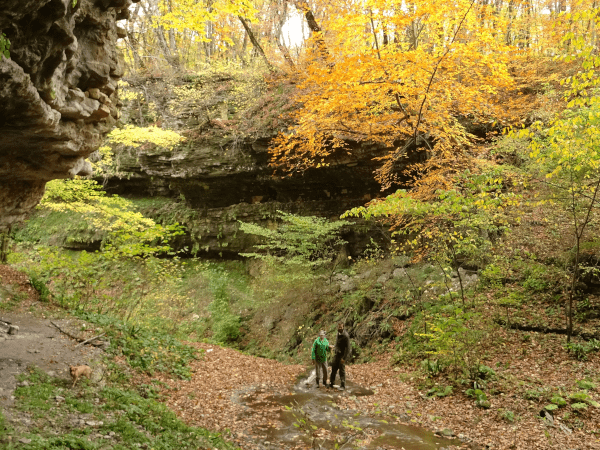 Водопад реки Лакруш между станицами Новосвободная и Баракаевская